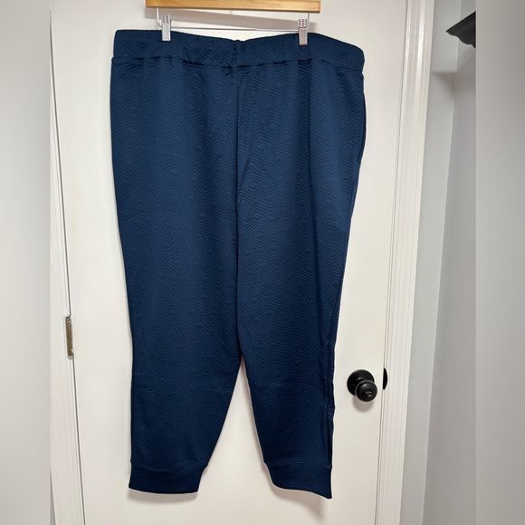 Nine West Navy Textured Joggers - Picture 3 of 11